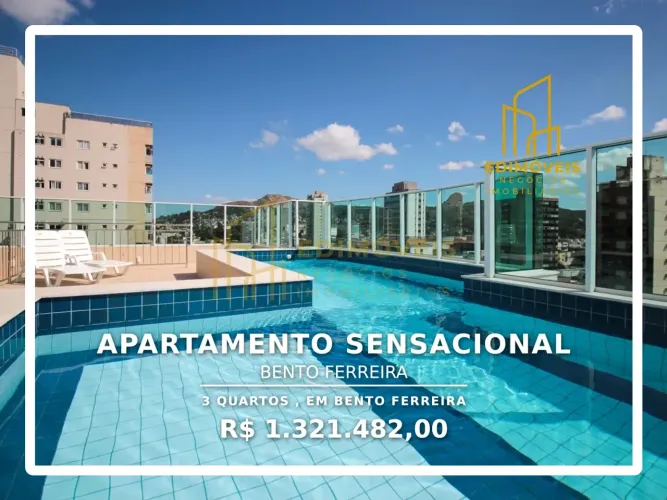 Incrível Apartamento de 3 Quartos em Bento Ferreira, Vitória