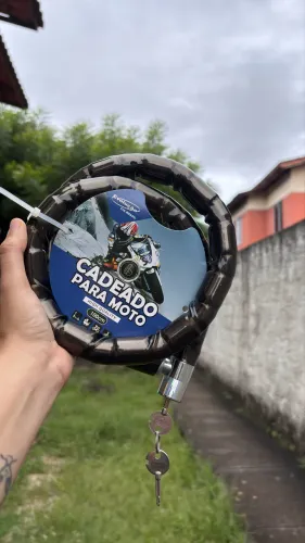 Tranca para Moto, Bicicleta, Portão etc 1 metro