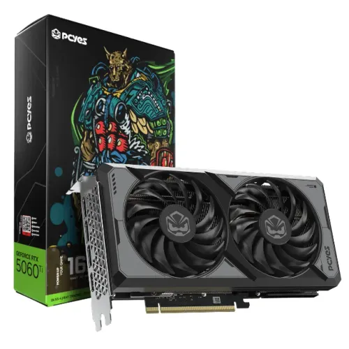 Placa de Vídeo Nvidia GeForce RTX 5060TI 16GB GDDR7 Pcyes Dual Fan 128 Bits - WZetta