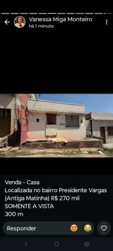 Vendo casa com terreno grande