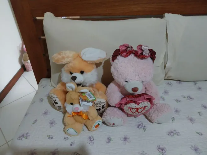 Urso e Coelho de pelúcia
