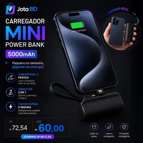 MINI POWER BANK CARREGADOR PORTÁRTIL