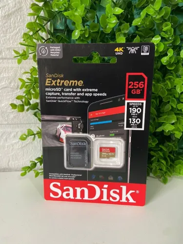 Cartão Micro SD SanDisk EXTREME, 256GB, U3, V30, ORIGINAL - NOVO - LACRADO