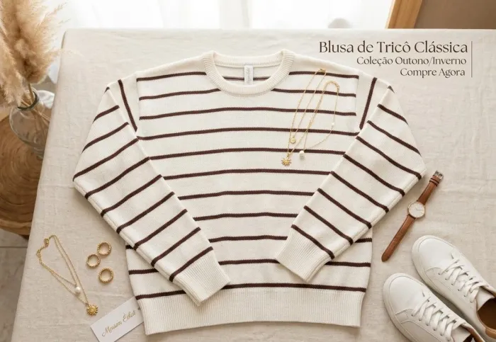 Blusa de tricô