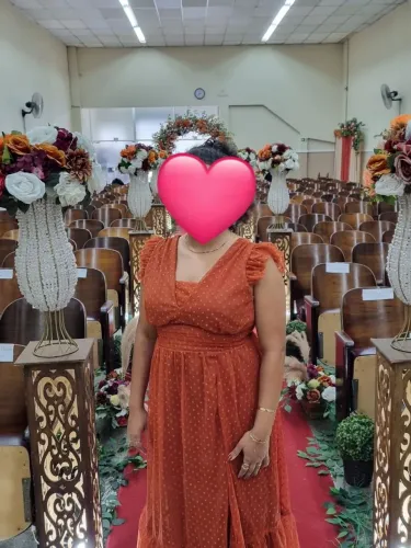 Vestido de Festa Terracota 