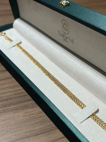 Pulseira de ouro masculina 4.85g nova ( LOJA )