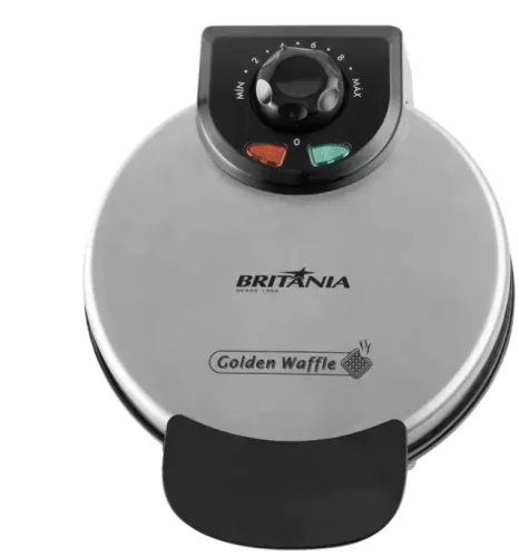 Máquina de Waffle Golden Britânia Acabamento em Inox
