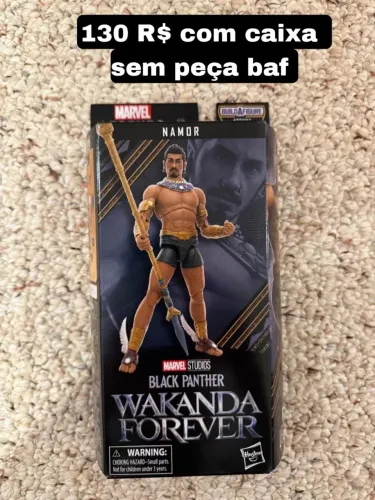 Namor Marvel legends com caixa sem peça Baf