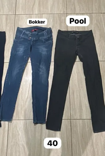 Lote de 13 calças feminina jeans numeros variados leia o anuncio