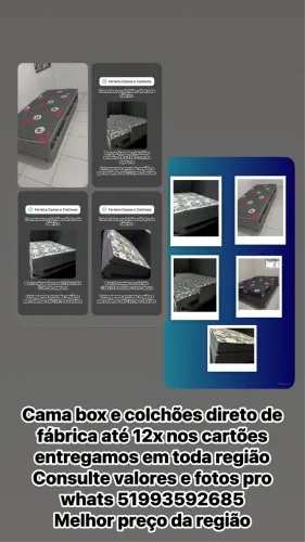 CAMA BOX E COLCHÕES DIRETO DE FÁBRICA ATÉ 12X NOS CARTÕES