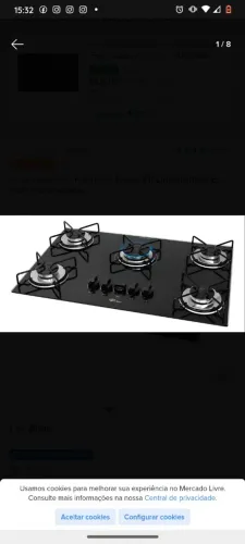 Fogão cooktop ficher