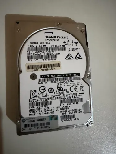 HD SAS Servidor HP