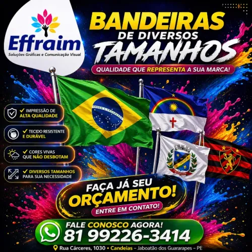 Bandeiras Personalizadas - Vários Tamanhos
