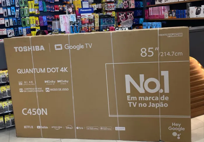 TELEVISÃO TOSHIBA 85 polegadas QLED 4K ?