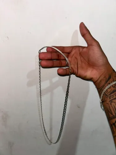 corrente prata com chapa