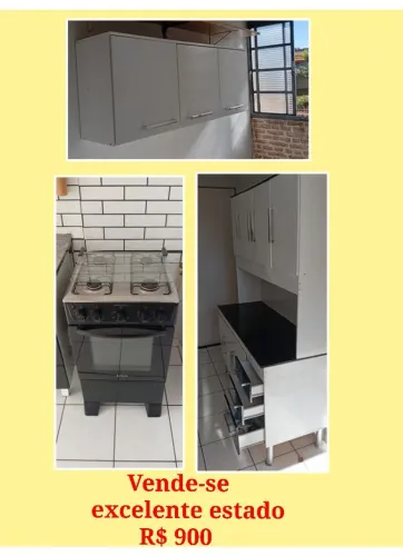 Combo "Fogão e 2 armários de cozinha" R$ 900