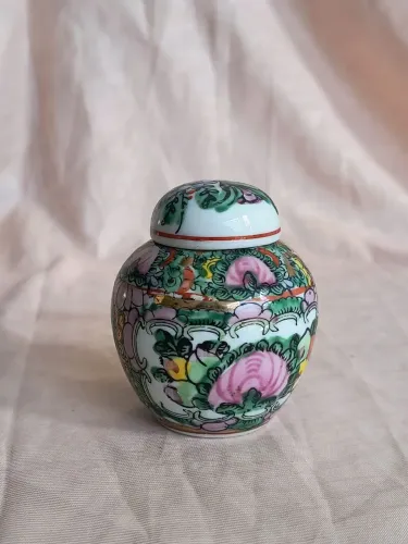 potiche em porcelana chinesa antigo raro especiarias temperos pote vaso vasinho antiquario