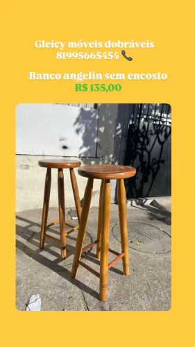 Banco angelin sem encosto