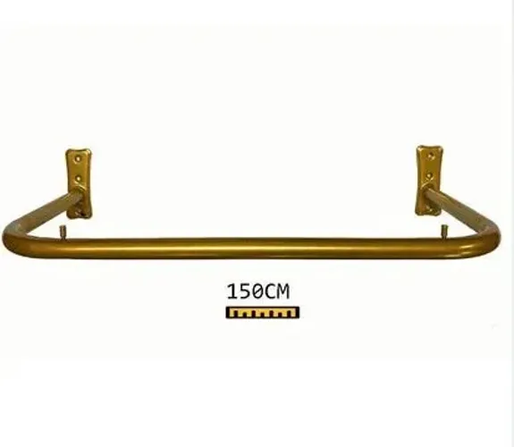 Cabideiro Arara de Parede Dourado - 1,50m (Ideal para Lojas ou Quarto)