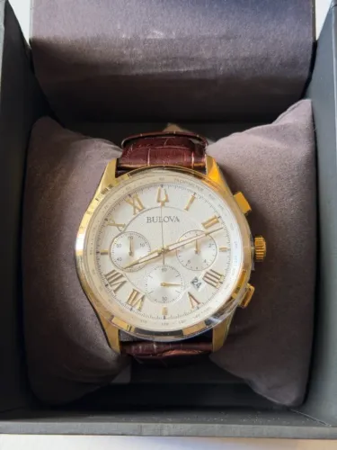Relógio Bulova Relógio Bulova Masculino Couro Marrom 97B169