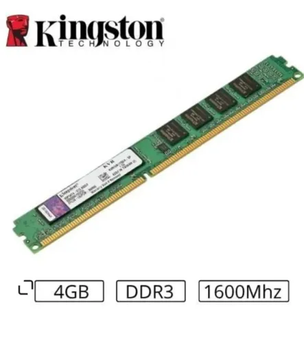 Memória Ram kingston 4gb ddr3 1600mhz