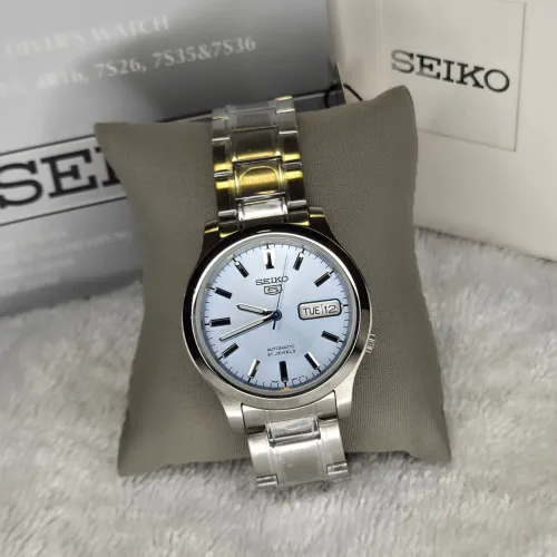 Relógio Seiko 5 Automático SNK791K1 Light Blue - NOVO