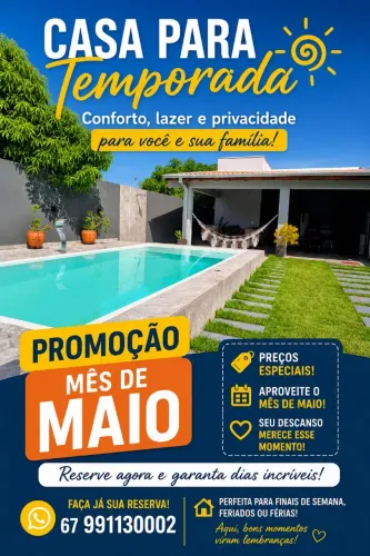 Casa para locação em Porto Murtinho (diária)