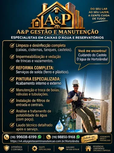 ? A sua água limpa, segura e tratada por quem entende do assunto!