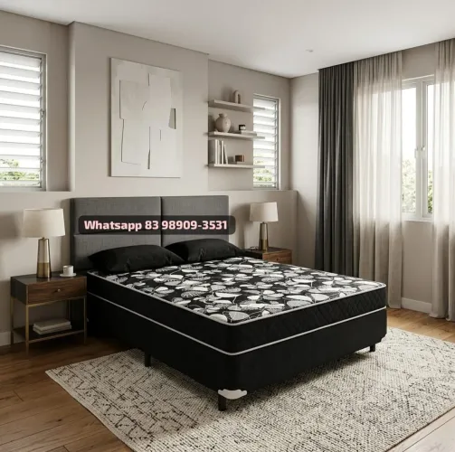 Super promoção cama box casal nova direto de fábrica com dois travesseiros de brinde.