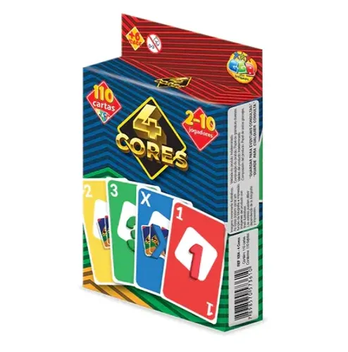 Jogo De Cartas 4 Cores - GGB Brinquedos