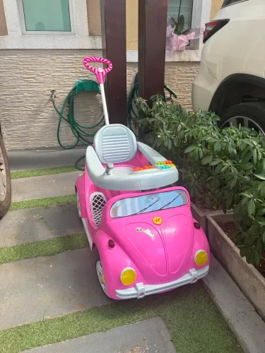 Carrinho de passeio infantil fusca rosa fouks calesita