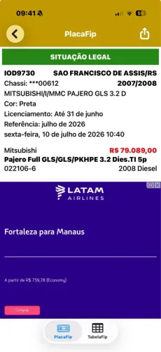 Mitsubishi Pajero Full GLS/gls/pkhpe 3.2 Dies.ti 5P 2008