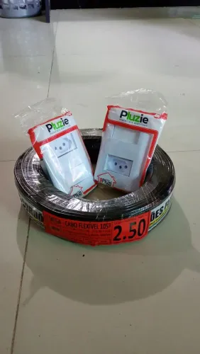 Cabo 2.5 milímetro+ 2 tomadas