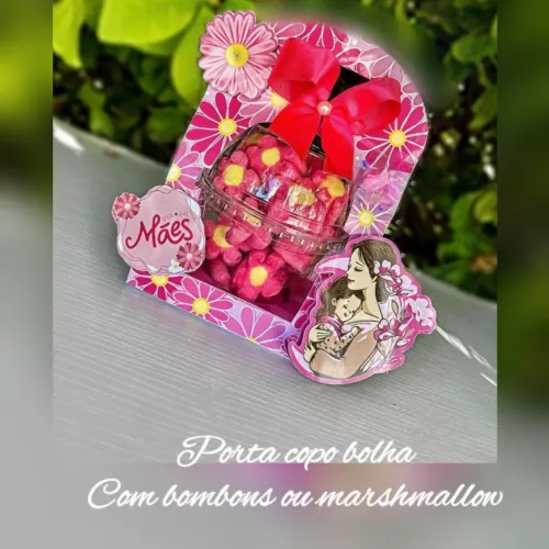 Porta copo bolha dia das maes