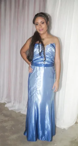 Vestido de festa azul