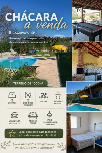 Vendo chácara em Caçapava PORTEIRA FECHADA ....Contrato de compra e Venda. FECHADA......