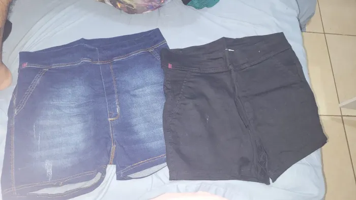 2 Shorts Plus size Beide jeans novo