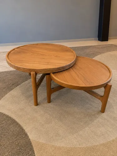 Mesa de Centro de Madeira (dupla)