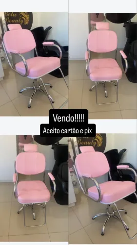 Cadeira de Salão de Beleza Rosa