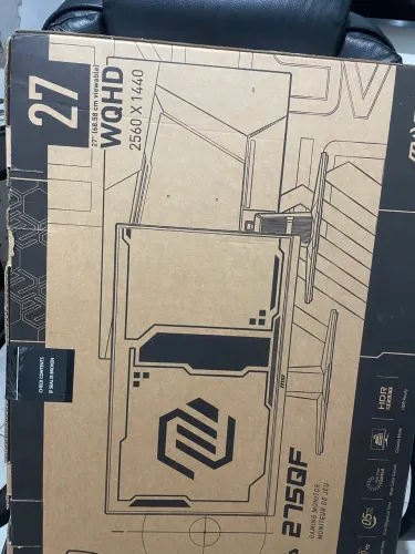 Monitor Gamer MSI MAG 27", QHD, 180Hz, 0.5ms, IPS, HDR, DP e HDMI, Preto - 275QF