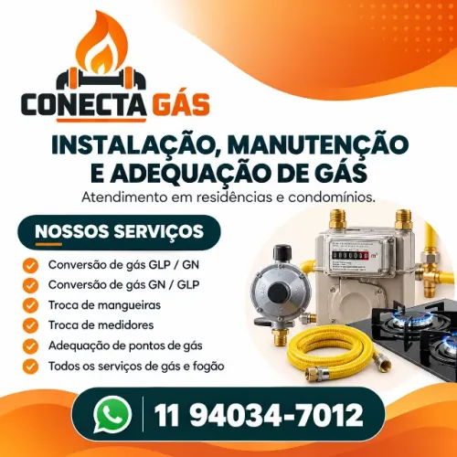 Tudo sobre GÁS - Manutenção, Instalação e Conversão - Casas, Apartamentos e Condominios