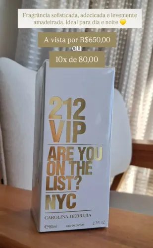 Perfume 212 VIP feminino - EDP - 80ml