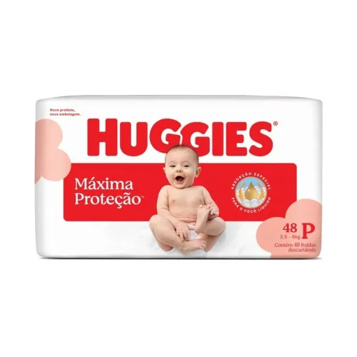 Fralda Descartável Noturna Huggies Supreme Care Máxima Proteção P 48un