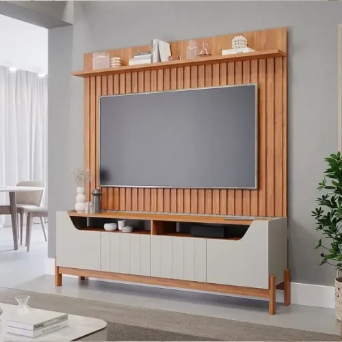 Rack Moema e Painel Trend p/ TV 70' 100% MDF - Entrega/Montagem Grátis p/ Fortaleza