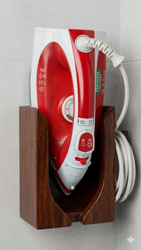 Ferro de Passar a Vapor Red Premium + Suporte de Parede em Madeira (Lindo!)