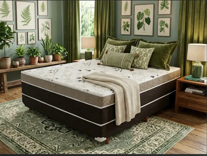 Vendo De:950,00 Por:660,00 Cama Box Casal D33 Macia e Confortável