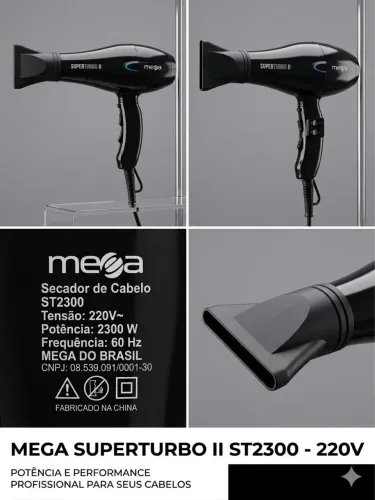 Secador Mega Super Turbo II ST2300 220v