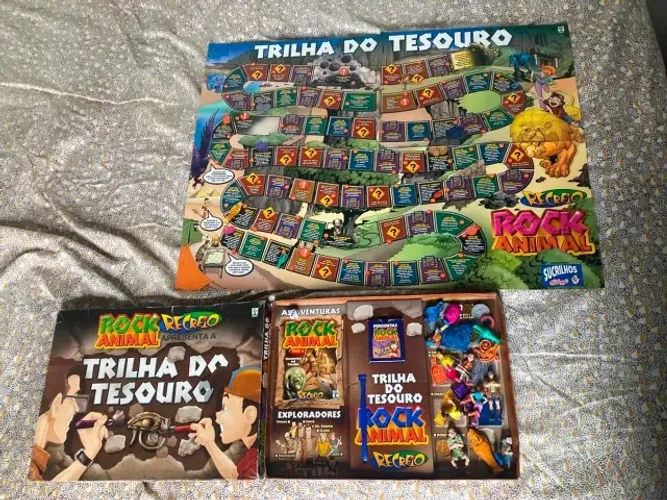 Tabuleiro da Coleção Rock Animal Revista Recreio completo. Item de colecionador.