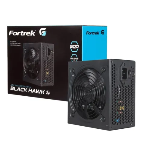 Fonte ATX Fortrek BLACK HAWK 500w 80 Plus Bronze