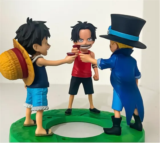 Figure Luffy Ace e Sabo Ichiban Kuji Banpresto Original sem caixa